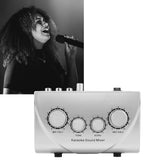 E-Easy To Use-Karaoke Sound Mixer Portable Sound Mixer Professional Audio System Karaoke Dual Mic Inputs Audio Sound Mixer EU Pl