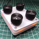 4 Knob Mini MIDI Controller USB-C Portable MIDI Mixer with Custom CC Messages Volume Control for Music Studio DAW