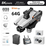 AE86 GPS Drone 8K Professional Camera Aerial FPV Brush Laser Obstacle with Large Screen Remote Control Folding Dron