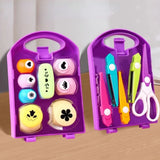 Various Shapes DIY Puncher Craft Set With Storage Box Plastic Flower Shaped Punch DIY Projects Craft Hole Punch Shapes Set