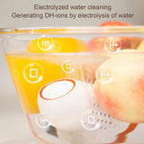 Greenish High Efficiency Fruit Vegetable Cleaning Machine IPX7 Food Purifier with Charging Base for Tableware Milk Bottles