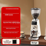 Electric Coffee Bean Grinder Timing Grinding Machine Home Commercial Espresso Grinder 100 Gear Adjustment Anti Static Design CNC