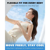 2 In 1 Cooling Plate Neck Fan, Powered By 5200Mah Battery, Neck Air Conditioner Fans For Outdoor, Indoor, And Travel Use