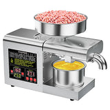 Intelligent Commercial Oil Press Machine Stainless Steel Cold Hot Dual Mode for Peanut Sesame Almond 8-16LB/H High Oil Yield