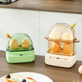 Smart Electric Egg Boiler Steamer 120W with Timing 2-Egg Capacity Mini Portable Breakfast Cooker with Automatic Power off 220V