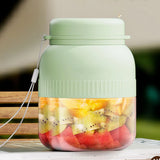 Portable Blender 500ml Electric Personal Juicer for Shakes Smoothies Blender Juicer Cup Rechargeable for Gym Travel Kitchen