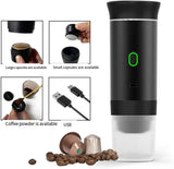 Portable Coffee Machine 3 in 1 Cordless Electric Coffee Maker Work With Capsule and Ground Coffee Mini Cold Brew