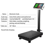 150kg Rechargeable Stainless Steel Electronic Digital Bench For Luggage Shipping Postal Commercial Folding Electronic Scale