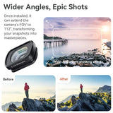 Optical Glass Wide-Angle Lens Aluminum Frame Quick Installation Camera Lens Magnetic Macro Lens for DJI Osmo Pocket 3