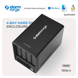 4-bay 10Gb External Hard Drive Enclosure (DAS), Plug and Play, Supports SATA Hard Drives, D4-USB-10G