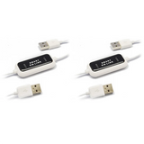 2X USB 2.0 Smart KM Link PC To PC Keyboard Mouse Share Sync Data Link USB Extension Cable Data File Transfer USB Switch