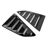 Glossy Black Side Window Louvers Air Vent Cover for Chevy Camaro 2016-2020 Coupe 2-Door ABS Plastic Rear Quarter Window Shade