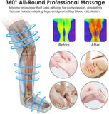 Air Compression Leg Massager with Heat - 6 Mode Recovery Boots for Muscle Relaxation, Lymphatic Drainage and Foot Fatigue Relief
