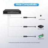 New POE Splitter 48V to 5V USB Female / tpye-C 100Mbps and1000Mbps Gigabit POE Camera Injector Power Supply for Huawei Hikvision