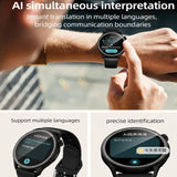 AW83 AI Smartwatch Simultaneous Interpretation Support Multiple Languages Voice to Text Audio Transcription BT Calls Smart Watch