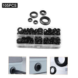 105pcs Wire Rubber Grommet Small stem Silicone  Rubber Grommet kit Cable Grommet cooktop Repair Bowl for Holes Rubber Gasket