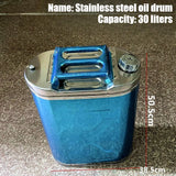 Three-handle Stainless Steel Oil Drums 10L 20L 30L Portable with Vent Valve Spare Oil Drums