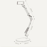 Adjustable Floor Stand for IPad/Tablet with Anti-Slip Lock & Folding Arm | Compatible 4.7-12.9" Devices | Movie/Video/Reading
