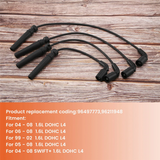 4Pcs Spark Plug Wire for Excelle 1.6 Chevrolet Aveo Cruze KALOS REZZO DAEWOO KALOS LANOS Nubira REZZO 96497773