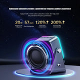 Auto-induction Wireless Induction Speaker RGB Ambient Light Dual Mode Bluetooth Speaker Portable 360° Rotation Phone Stand