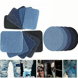 20pcs Ironing Stitching Denim Fabric Patch DIY Design Jeans  Denim Patch Repair Kit Household Apparel Sewing Tool