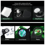 30X 60X Foldable Jewelry Loupe Magnifier with Light Pocket Magnifier for Coins Product Category Fabrication Services