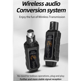 UHF XLR Adapter System Wireless Microphone Transmitter Receiver System For Dynamic Microphone Guitar Audio Mixer