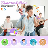 Mini Karaoke Machine With 2 Mic, Portable Bluetooth Microphone Song  With LED Light,Chritmas Birthday Gift For Kids