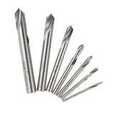 7pcs M42 HSS Cobalt Spotting Drill Bits Set Round Shank 90 Degree 3mm 4mm 5mm 6mm 8mm 10mm 12mm Drilling Chamfering Tool