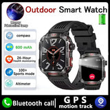 GPS Motion Track Smart Watch Men Flashlight Compass Waterproof 600mAh Battery Outdoor Sport Tracker Bluetooth Call Smartwatch