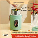 220V Intelligent Mini Health Electric Stewpot Cup Portable Soup Pot Office Cooking Machine 800ML Hot Pot  Stew Pot with Steamer
