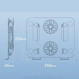 Carbon Steel Laptop Stand With Fan Anti-slip Pad Height Adjustable Laptop Cooler Silent Durable Tablet Stand for 10-17inch