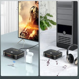 M8 Bluetooth 5.0 RCA Audio Receiver Transmitter APTXLL 3.5Mm AUX Music Wireless Adapter With Mic NFC For Car TV Speakers