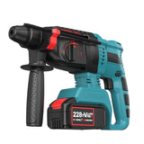 21V Rechargeable Brushless Electric Hammer Impact Drill 900W 60.4ft-lb Max Torque DIY Household Power Tool