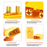MR30PW-M/F Battery Charging Connector DC500V 15A Gold-Plating 3Pin Horizontal Curved Foot Male/Female Power Charging Plug New