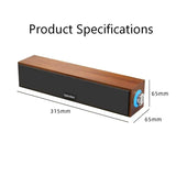 6W Wired & Bluetooth Soundbar E3090 Home Desktop Computer Speakers Dual-Speaker System Subwoofer Sound hole USB Port 3.5mm Audio