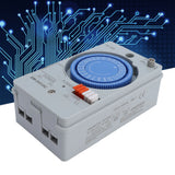Mechanical Timer Switch 24 Hours 220VAC Single-Pole Single-Throw 15 Minutes Minimum Unit for Water Heaters Street Lights Motors