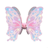 2025 New Light Up Butterfly Wing Costume with Light and Music Children Electric Butterfly Wing for Kid Birthday Halloween