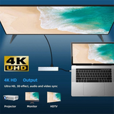 Product 6 in 1 USB Type C Hub HDMI-Compatible 4K USB 3.0 PD Fast Charge Hub to Ethernet Rj45 Lan
