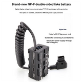 D-TAP To NP-F550/970 Monitor Wireless Image Transmission Virtual Battery Monitor LED Light External V-Port Power Supply