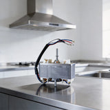 YJFFor 6825 220V Cooker Hood Motor Stainless Steel Frame 3500 RPM Dual-Electrode Motor for Kitchen Air Extraction Systems