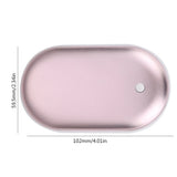2-in-1 Electric Hand Warmer USB Rechargeable 5000mAh Power Bank Mini Handwarmer 3 Levels Double Side Heating for Home Office Use
