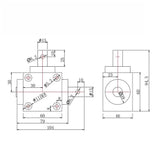 Horizontal Type Waterproof Right Angle Steering Gear 2000RPM 90 Degree Commutator 1.5 Mold 20 Tooth Shaft Diameter 15MM