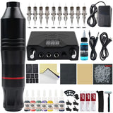 Beginners Tattoo Full Kit Long Lasting Tattoos Machine Complete Kits Professional Permanent Makeup Devices Man Tattoo Equipment