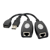 1 Pair USB to RJ45 LAN Ethernet Extension Cable Adapter 50M Distance Extender Converter Over Cat5E/6 Cord Computer Accessories