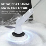 6-in-1 & 5 in 1 wireless electric cleaning brush for kitchen and bathroom cleaning, electric rotating cleaning brush.
