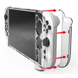 Clear PC Hard Case for Switch 2 Split Protective Case Cover Anti-fall Transparent Skin Case Anti-scratch Protective Shell Cover