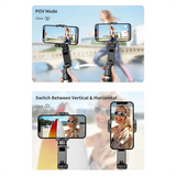GW-Balance Steady Shooting Wireless Selfie Stick Tripod Foldable Stand With Microphone For Gopro Action Cameras Smartphones