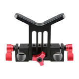 Universal Camera Lens Support With Standard 15Mm Double Rod Clamp Rail Block For DSLR Camera Rig Shoulder Support System