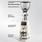 Electric Coffee Bean Grinder Timing Grinding Machine Home Commercial Espresso Grinder 100 Gear Adjustment Anti Static Design CNC